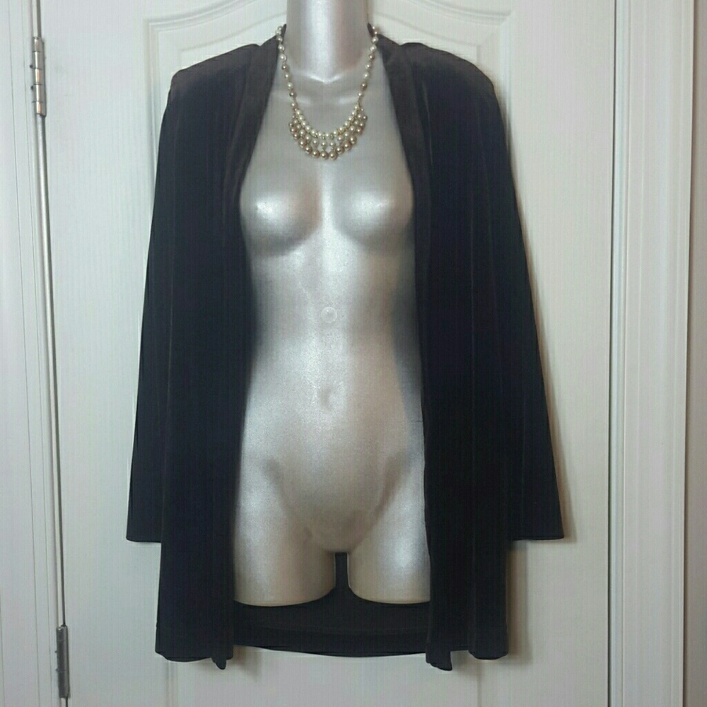 Jacobi Brown Stretch Velvet Dress coat